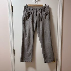 Linen drawstring pants
